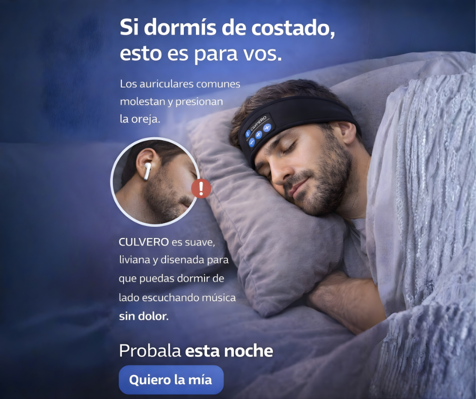 Culvero® Vinchas Bluetooth para Dormir y Correr