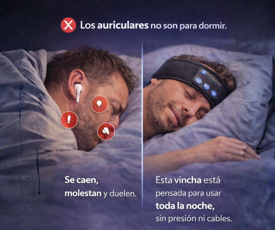 Culvero® Vinchas Bluetooth para Dormir y Correr